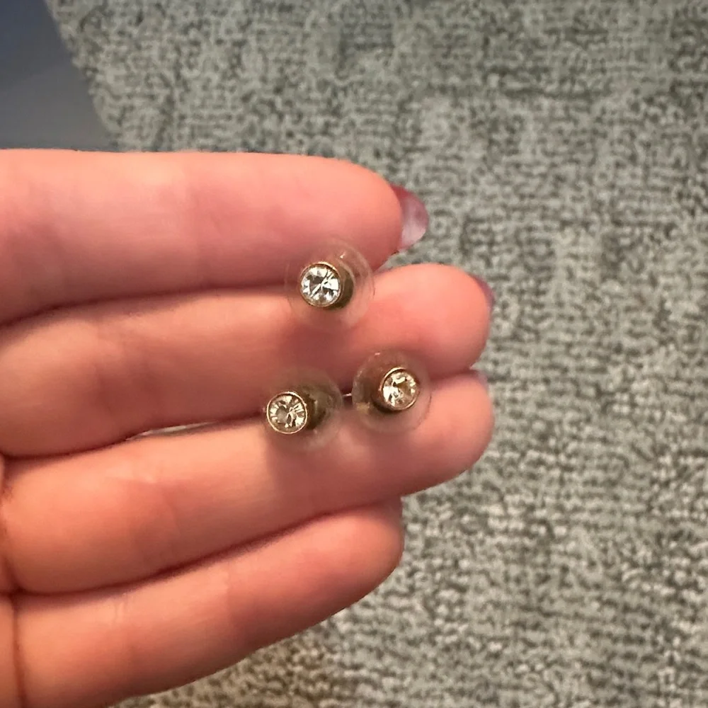 Set of 3 Swarovski stud earrings